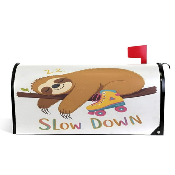 Ryvnso Mailbox Cover Cute Sloth-s3 Magnetic Mailbox Wrap Standard Size 21x18 Inch
