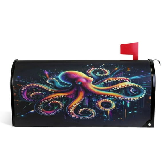 Ryvnso Mailbox Cover Dreamy Octopus Magnetic Mailbox Wrap Standard Size 21x18 Inch