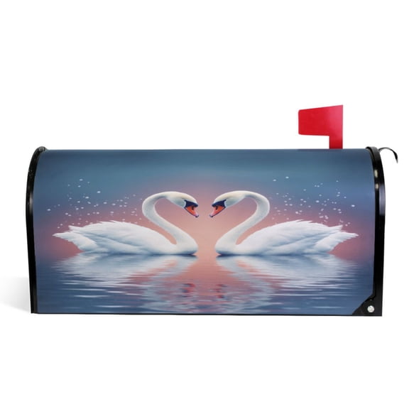 Ryvnso Mailbox Cover Goose Couple Magnetic Mailbox Wrap Standard Size 21x18 Inch