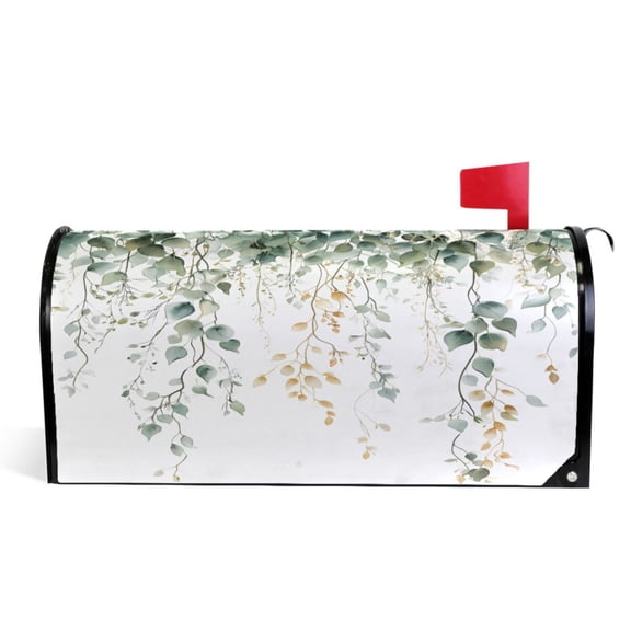 Ryvnso Mailbox Cover Leaves Magnetic Mailbox Wrap Standard Size 21x18 Inch