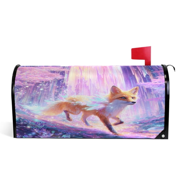 Ryvnso Mailbox Cover Magic Fox Forest Magnetic Mailbox Wrap Standard Size 21x18 Inch