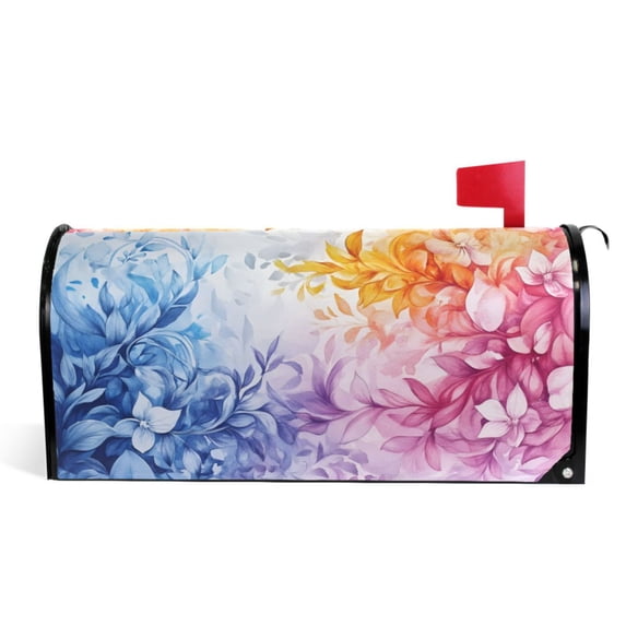Ryvnso Mailbox Cover Magnetic Art Beautiful Flower Mailbox Wrap Large Size 25.5x21 Inch