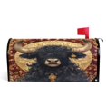 thumbnail image 1 of Ryvnso Mailbox Cover Magnetic Bohemia Highland Cattle Mailbox Wrap Large Size 25.5x21 Inch, 1 of 8