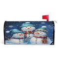 thumbnail image 1 of Ryvnso Mailbox Cover Magnetic Christmas Snowmans Family Mailbox Wrap Large Size 25.5x21 Inch, 1 of 8