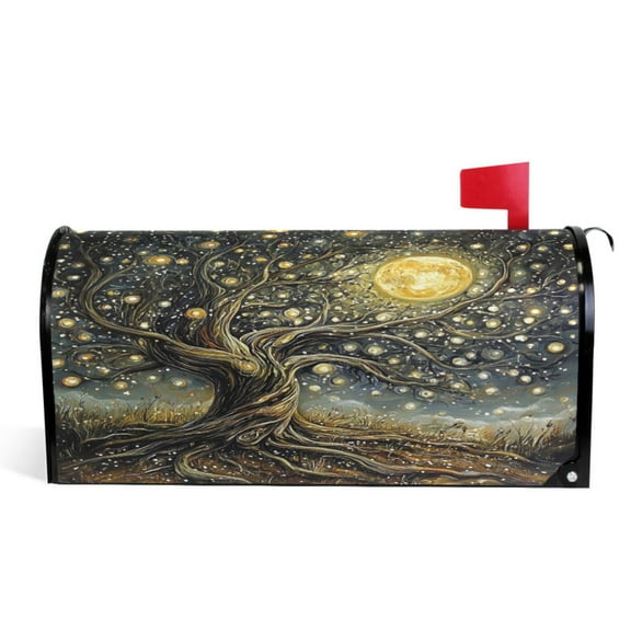 Ryvnso Mailbox Cover Magnetic Dream Tree Mailbox Wrap Large Size 25.5x21 Inch