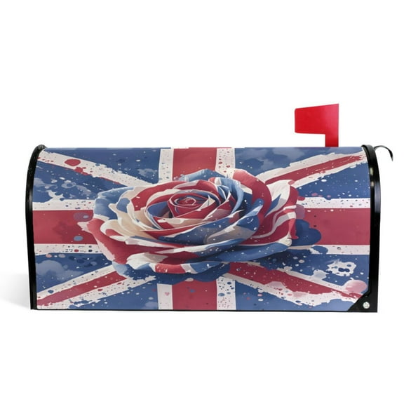 Ryvnso Mailbox Cover Magnetic Roses Flag Mailbox Wrap Large Size 25.5x21 Inch