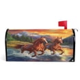 thumbnail image 1 of Ryvnso Mailbox Cover Magnetic Sunset Running Horses Mailbox Wrap Large Size 25.5x21 Inch, 1 of 8