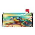 thumbnail image 1 of Ryvnso Mailbox Cover Magnetic Turtle Wear Sunglasses on Beach Mailbox Wrap Large Size 25.5x21 Inch, 1 of 8