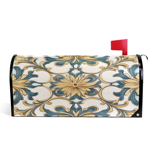 Ryvnso Mailbox Cover Magnetic Vintage 3d Flower Mailbox Wrap Large Size 25.5x21 Inch