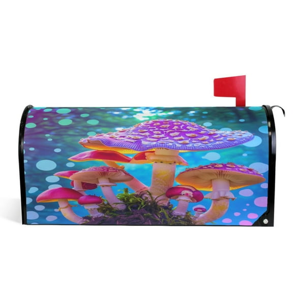Ryvnso Mailbox Cover Mushrooms Bohomia Magnetic Mailbox Wrap Standard Size 21x18 Inch
