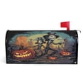 thumbnail image 1 of Ryvnso Mailbox Cover Skeleton and Pumpkins Magnetic Mailbox Wrap Standard Size 21x18 Inch, 1 of 8
