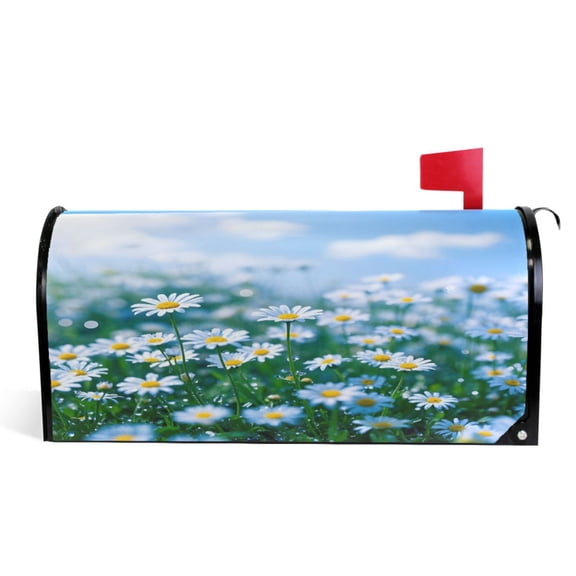 Ryvnso Mailbox Cover Summer Daisy Flower-a1 Magnetic Mailbox Wrap Standard Size 21x18 Inch
