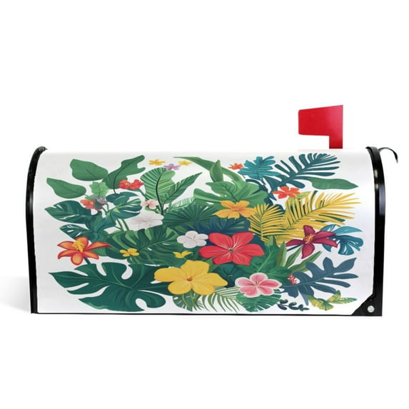 Ryvnso Mailbox Cover Summer Flower Magnetic Mailbox Wrap Standard Size 21x18 Inch