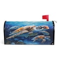 thumbnail image 1 of Ryvnso Mailbox Cover Turtles in Ocean Magnetic Mailbox Wrap Standard Size 21x18 Inch, 1 of 8