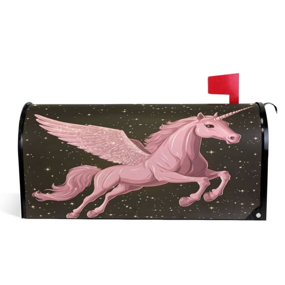 Ryvnso Mailbox Cover Unicorn Starry Magnetic Mailbox Wrap Standard Size 21x18 Inch