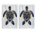 thumbnail image 1 of Ryvnso Mandala Ethnic Turtle Hand Towels Set for Bathroom Cotton Face Towel Decorative 15.5x29.5 inch, 1 of 7