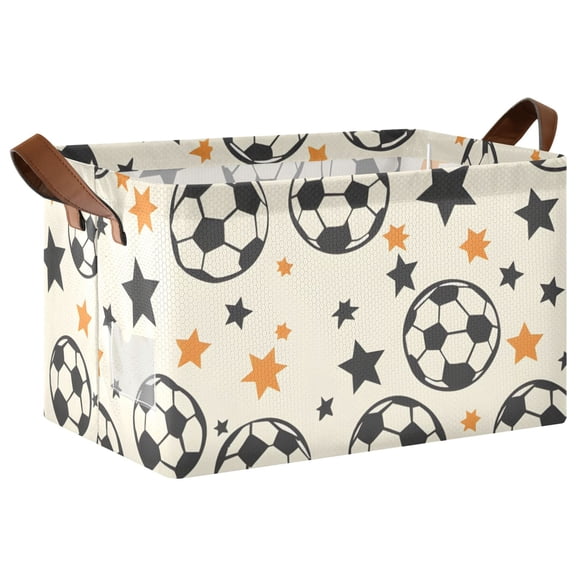 Ryvnso Many Ball and Star Storage Bins Large Basket Foldable Cube Toys Organizer with Handles 1 PC