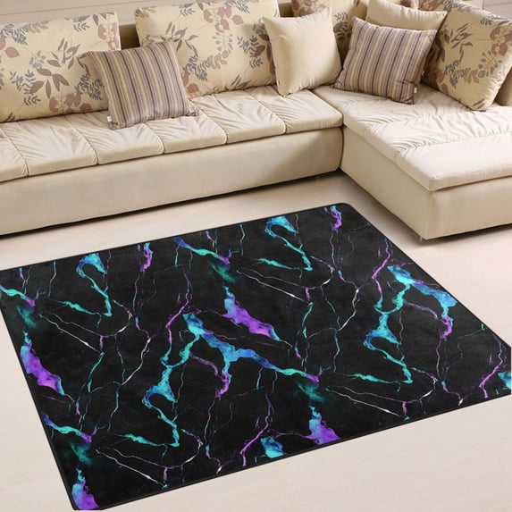 Ryvnso Marble Texture-m1 Area Rug Floor Mats Non-Slip Home Carpet 63 x 48 inch