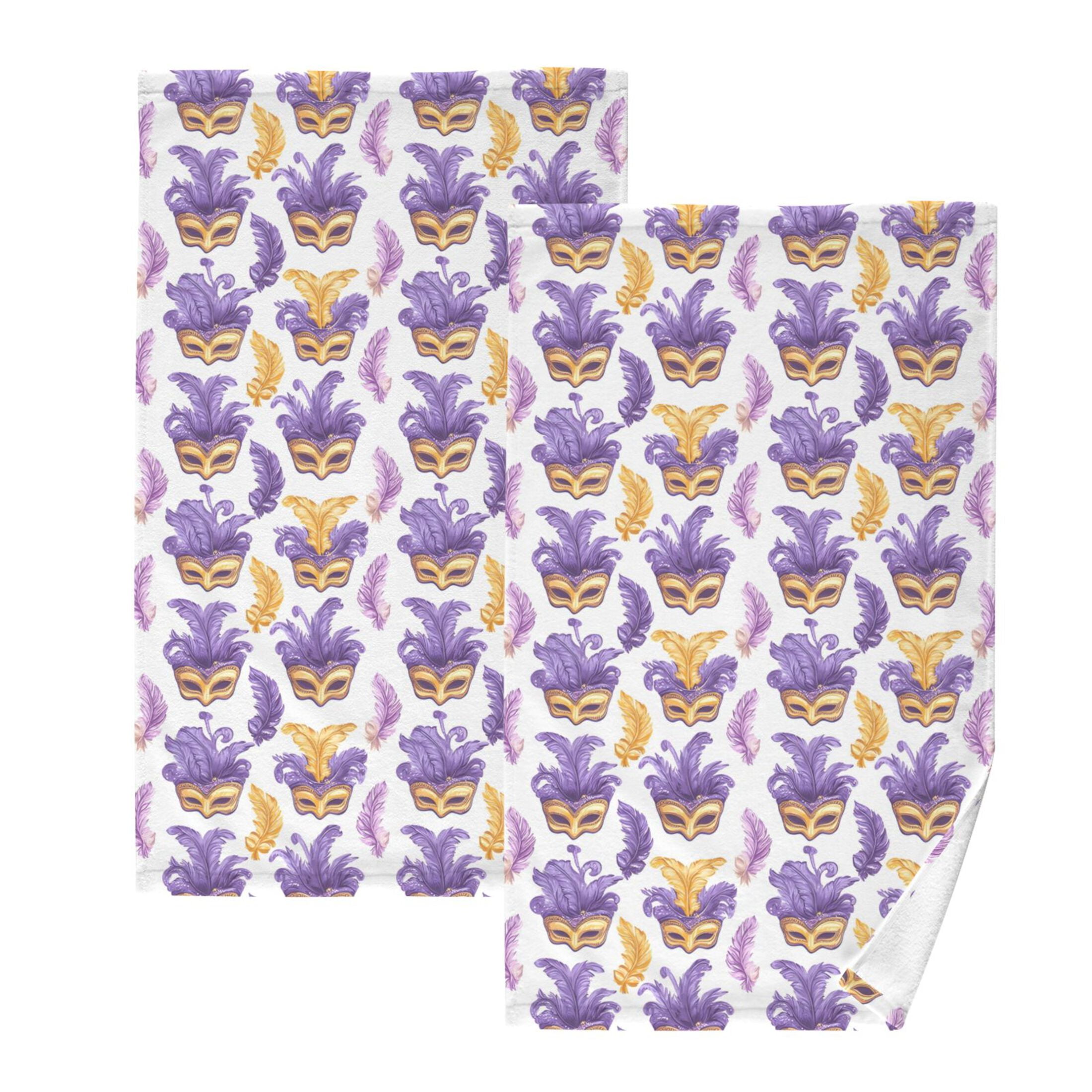 Ryvnso Mardi Gras Hand Towels