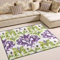 thumbnail image 1 of Ryvnso Mardi Gras Flower Area Rug Floor Mats Non-Slip Home Carpet 63 x 48 inch, 1 of 7
