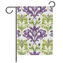 Ryvnso Mardi Gras Flower Garden Flag 12x18 Inch Double Sided Seasonal Yard Decoration