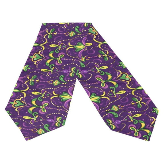 Ryvnso Mardi Gras Flower Table Runner Tablecloth Home Decoration 13 x 70 inches