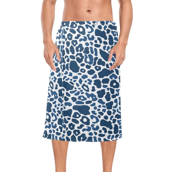 Ryvnso Men's Adjustable Shower Wrap Leopard Print-a2 Bath Towels with Snap Closure 28 x 60 inch