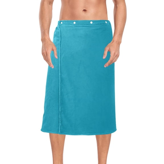 Ryvnso Men's Adjustable Shower Wrap Light Green Paint Bath Towels with Snap Closure 28 x 60 inch