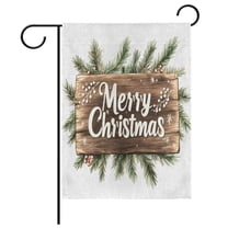 Ryvnso Merry Christmas Leaf Garden Flag 12x18 Inch Double Sided Seasonal Yard Decoration