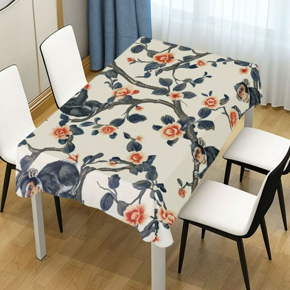 Ryvnso Monkey on Branches Rectangle Table Cloth Tablecover Dinning Tablecloth 54"x72"
