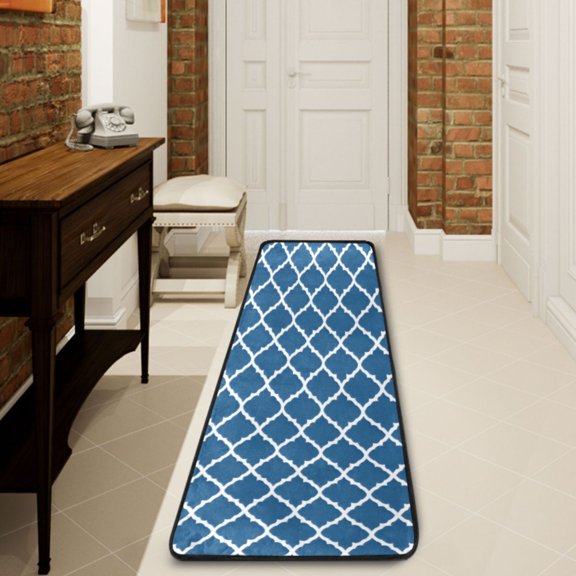 Ryvnso Moroccan Artistic Checkered Hallway Runner Rugs Floor Carpet Non Slip Entryway Mat 2' x 6'
