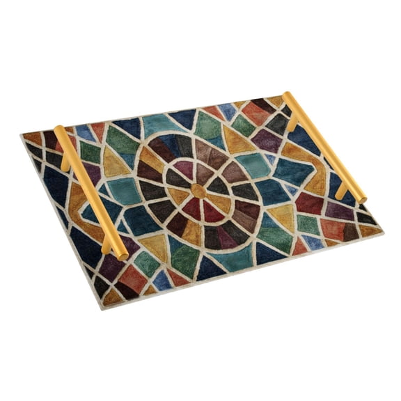 Ryvnso Morocco Funny Checkered Bathroom Tray Vanity Countertop Trays Acrylic Organizer