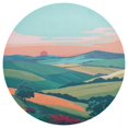 thumbnail image 1 of Ryvnso Mountain Art Landscape Round Plate Mats Dining Table Placemat 1 Piece for Holiday Decoration, 1 of 7