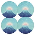 thumbnail image 1 of Ryvnso Mountain Night View Round Plate Mats Dining Table Placemat Set of 4 for Holiday Decoration, 1 of 7