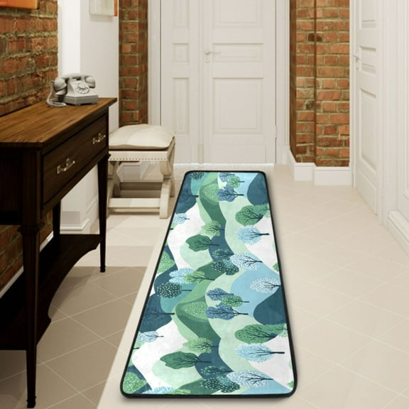 Ryvnso Mountain Print Hallway Runner Rugs Floor Carpet Non Slip Entryway Mat 2' x 6'