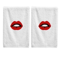 Ryvnso Mouth Hand Towels Set for Bathroom Cotton Face Towel Decorative 15.5x29.5 inch