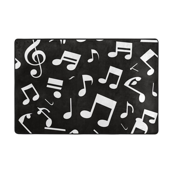 Ryvnso Musical Note Pattern Area Floor Mats Large Nursery Rugs Non-Slip Carpets Doormat 36" x 24"