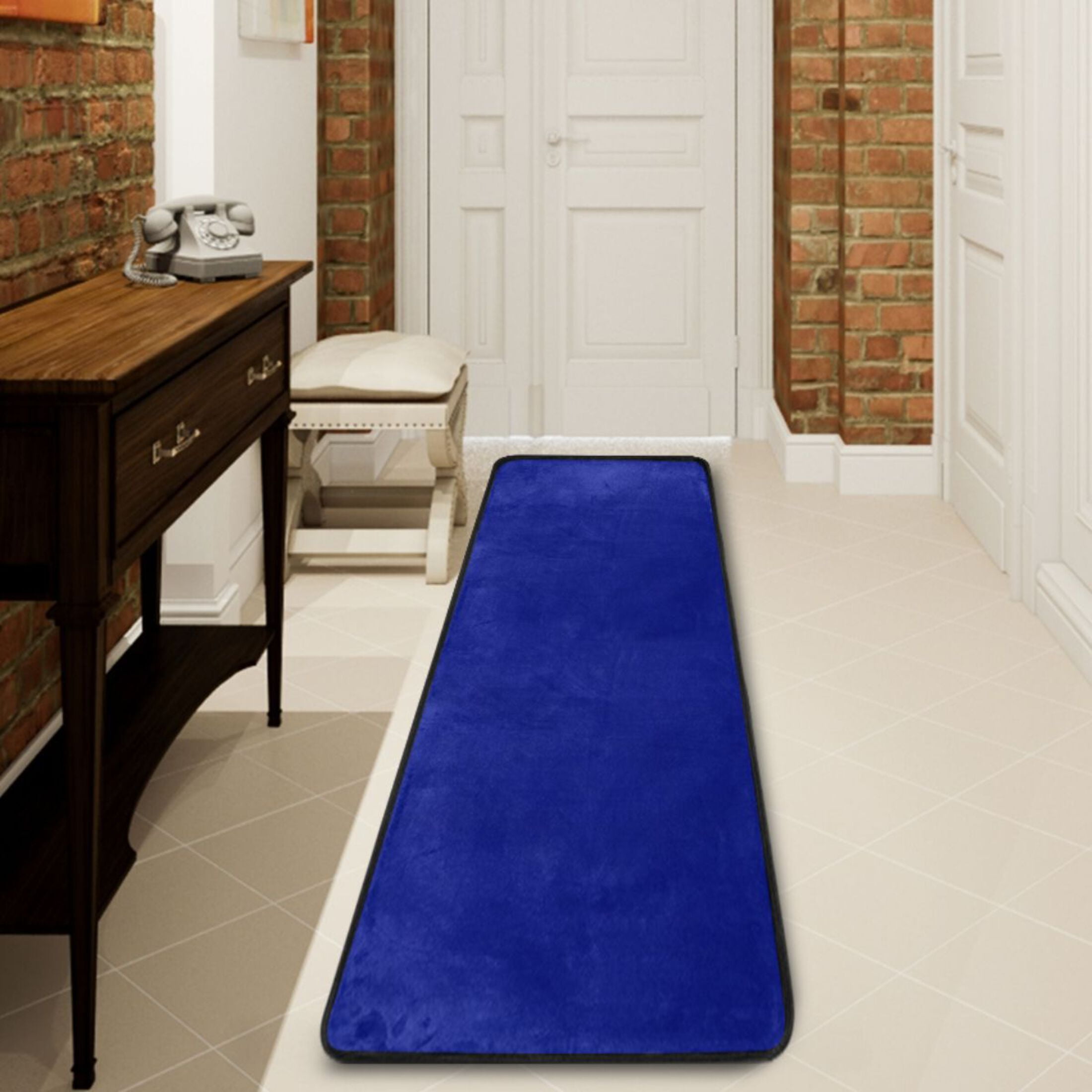 Ryvnso Navy Hallway Runner Rugs Floor Carpet Non Slip Entryway Mat 2' x 6'