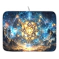 thumbnail image 1 of Ryvnso Neon Starry Sky Night Dish Drying Mat for Kitchen Countertop 18x24 Large Dish Pad Drainer Rack Dish Sink Mats, 1 of 7