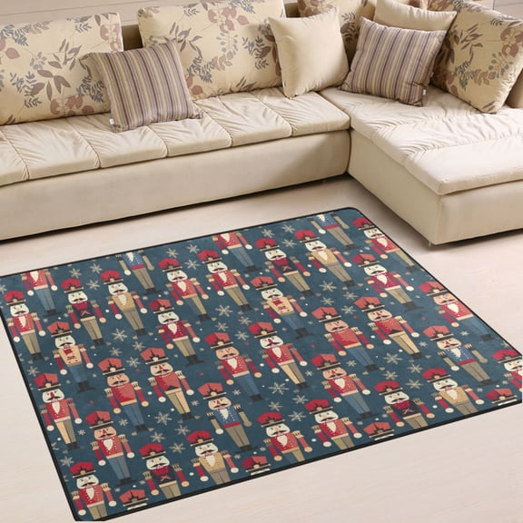 Ryvnso Nutcrackers Area Rug Floor Mats Non-Slip Home Carpet 80 x 58 inch