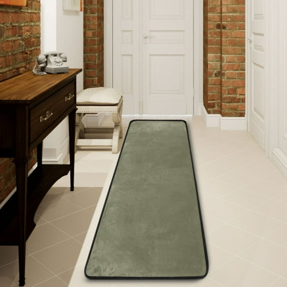 Ryvnso Olive Green Hallway Runner Rugs Floor Carpet Non Slip Entryway Mat 2' x 6'