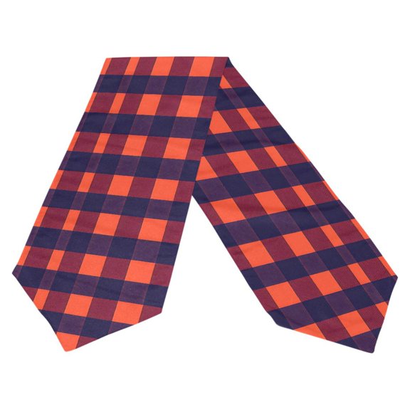 Ryvnso Orange Checkered Table Runner Tablecloth Home Decoration 13 x 70 inches