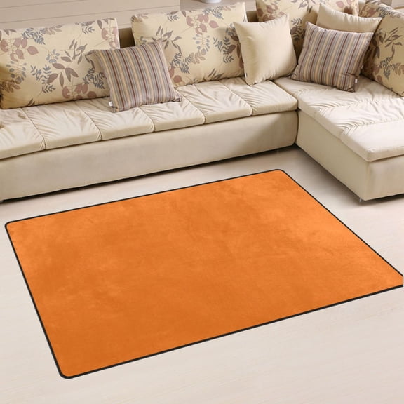 Ryvnso Orange Color Area Floor Mat Non-Slip Carpet Soft Rugs Doormats 31" x 20"