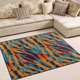 thumbnail image 1 of Ryvnso Orange Tiger Stripes Area Rug Floor Mats Non-Slip Home Carpet 80 x 58 inch, 1 of 7
