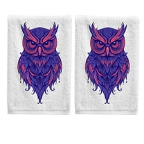 Ryvnso Owl-a1 Hand Towels Set for Bathroom Cotton Face Towel Decorative 15.5x29.5 inch