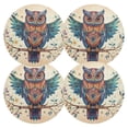 thumbnail image 1 of Ryvnso Owl on Tree Pattern Round Plate Mats Dining Table Placemat Set of 4 for Holiday Decoration, 1 of 7