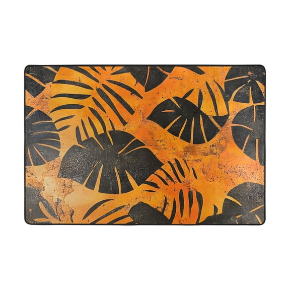 Ryvnso Palm Leaf-c5 Area Floor Mats Large Nursery Rugs Non-Slip Carpets Doormat 36" x 24"