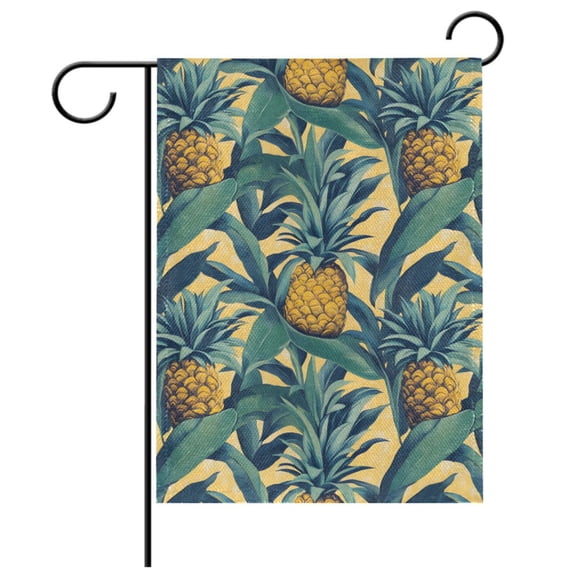 Ryvnso Palm Pineapples Garden Flag 12x18 Inch Double Sided Seasonal Yard Decoration