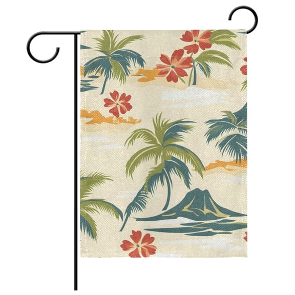 Ryvnso Palm Tree Tropical-a1 Garden Flag 12x18 Inch Double Sided Seasonal Yard Decoration