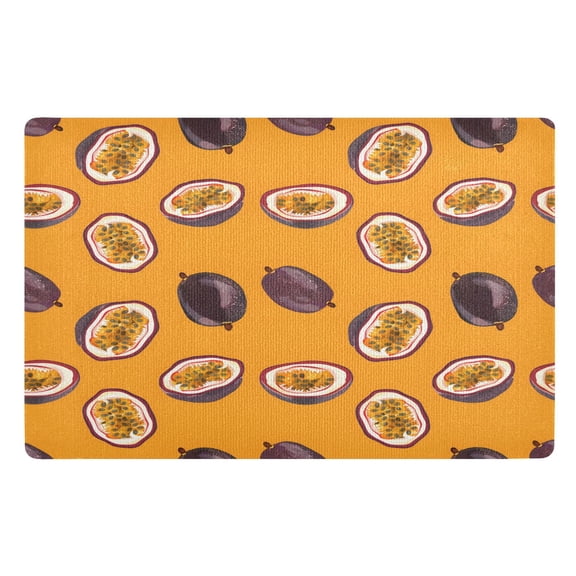 Ryvnso Passion Fruit Texture Door Mats Outdoor Indoor Entrance Low Profile Floor Rugs 32"x20" Carpet